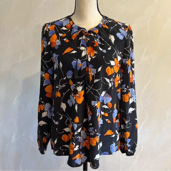 Joie Tops - NWT Joie Maizie Caviar Silk Floral Blouse NWT